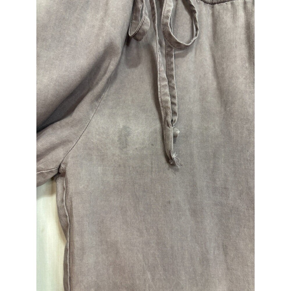 Cloth & Stone XS Wrap-Top Sleeveless Tencel Lyocell Jumpsuit Lavender Drawstring - Picture 11 of 14